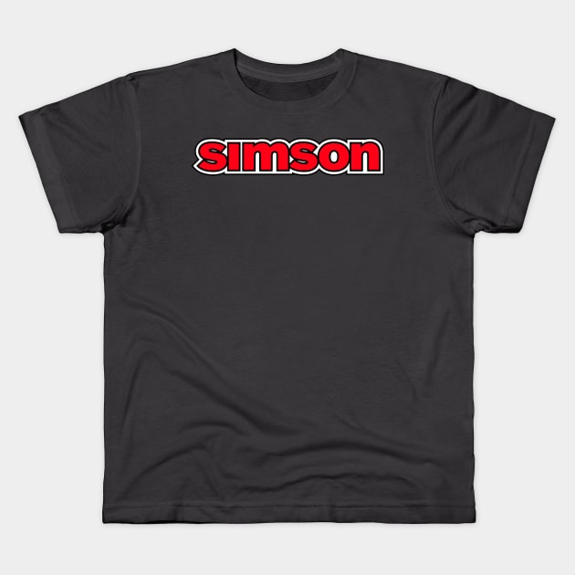 Simson logo (red) Kids T-Shirt by GetThatCar